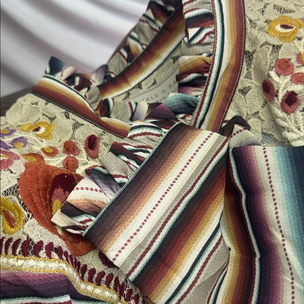 Double D Ranch Multicolor Ruffled Blouse - Picture 8 of 8